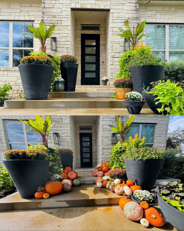 Front Pumpkins Decorations near Austin